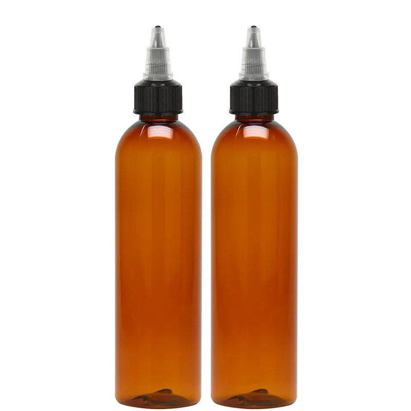 Squeeze Empty Bottles for Hair Oil 100ml 120ml 250ml 8oz 6oz 4oz Dropper Bottle for Hair oil Packaging Container with Twist Caps