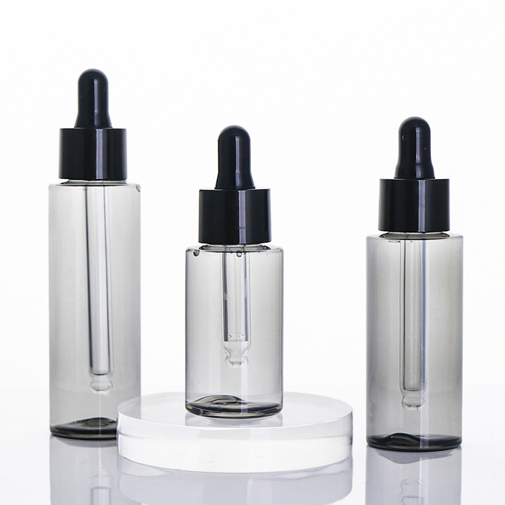 Plastic Essential Oil Serum Squeeze Dropper Bottle 30ml 60ml 100ml 120ml 1oz 2oz 4oz Amber Matte Black Purple Frosted dropper