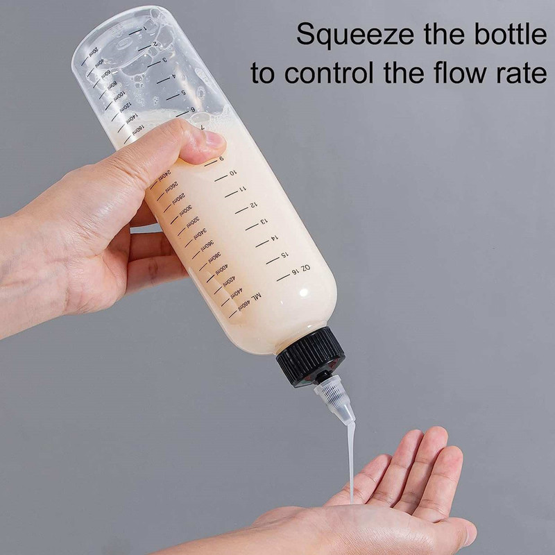 300ml 100ml Small Bottles Oil Packaging For Hair Oil Applicator Dropper Empty Shampoo and Conditioner Bottles Squeeze Twist Cap