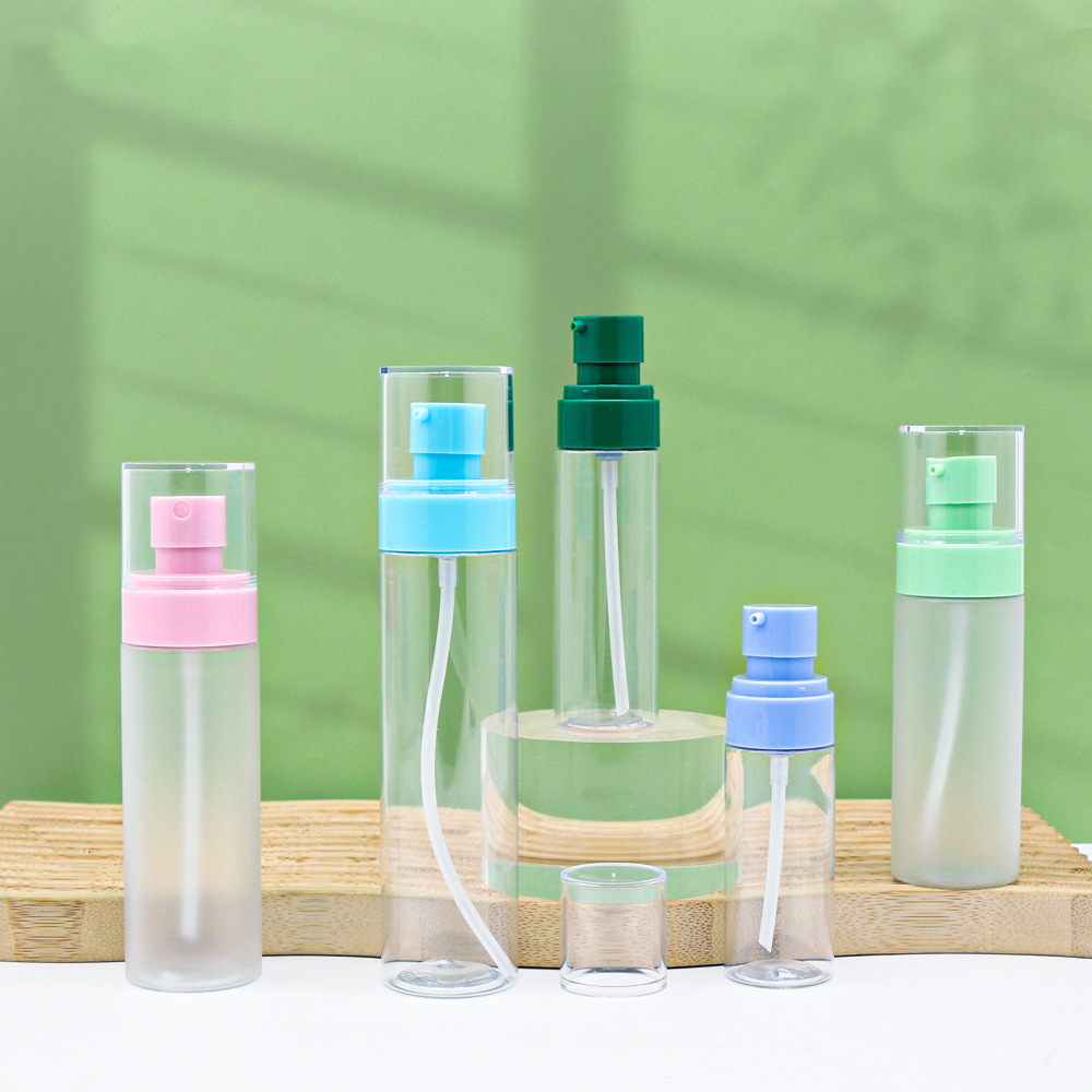 50/80/100/120ml PETG PET Makeup Face Wash Bottles Packaging Skincare Luxury Mist Spray Clear Black Bottles 20/410 Spray Head