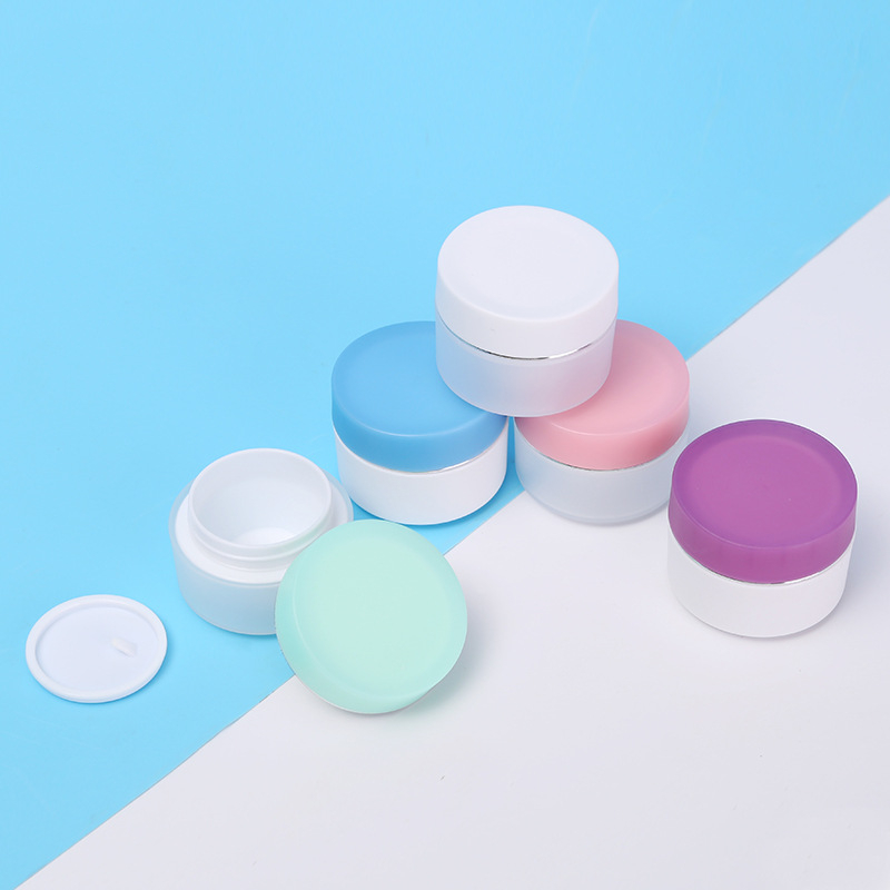 Color 15g 20g Face Cream Jar Refillable Empty Plastic Serum Jars With Lids Double Wall Layer PP Jar