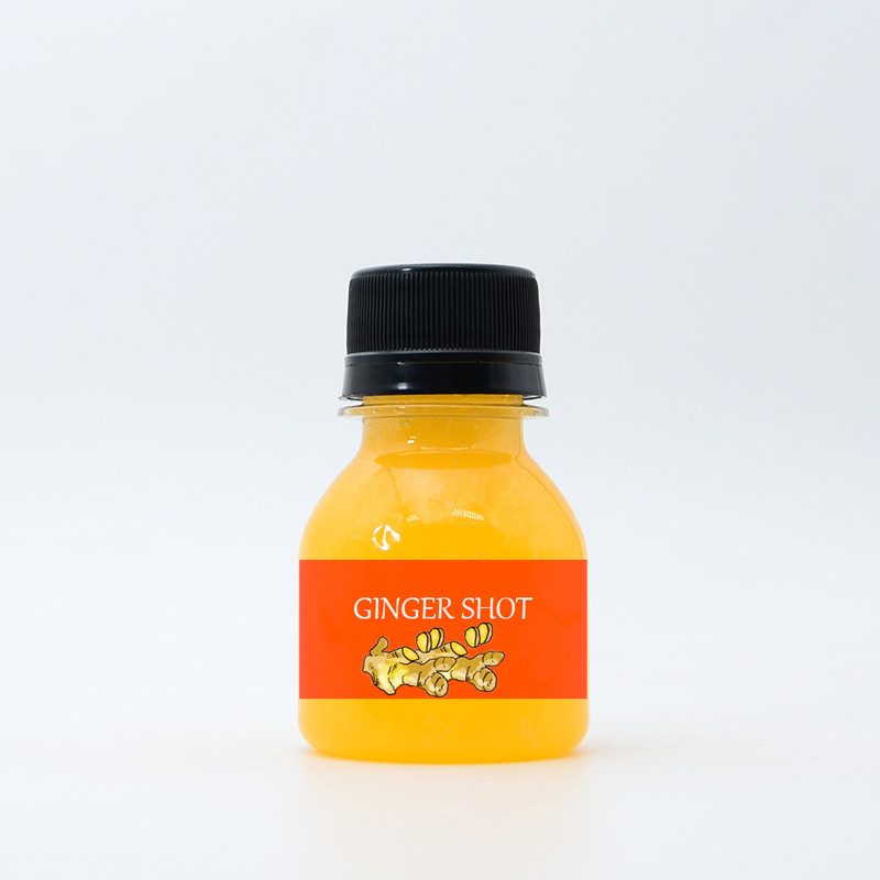 60ml Plastic Juice Bottles with White Lids 2oz Sample Beverage Container Flavored Energy Ginger Shots Bottles with Cap Drink Cup
