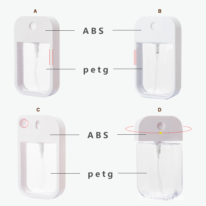 Creative 40ml 50ml Card Perfume Spray Bottle Refillable Fine Mist Plastic Fragrance Spray Bottles body spray perfume