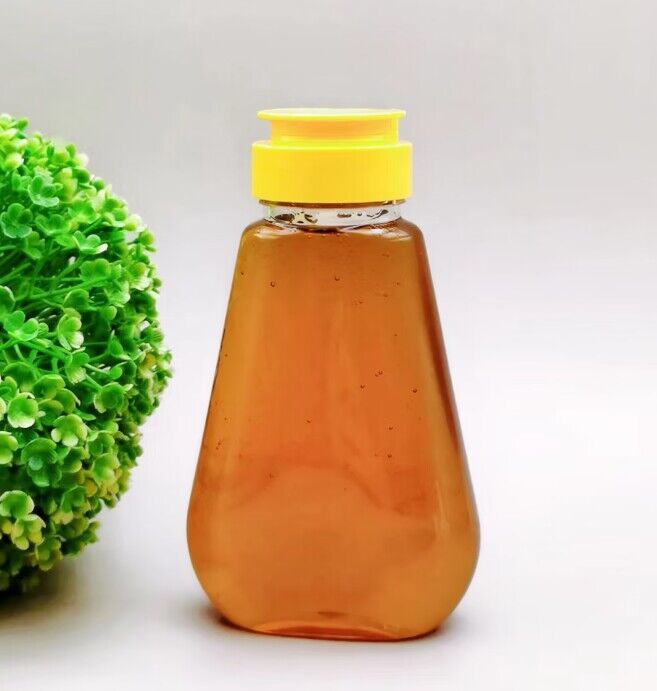 Hot Sale Empty Honey Container Squeeze Bottle for Sauce Packaging with Customized Lids BPA Free