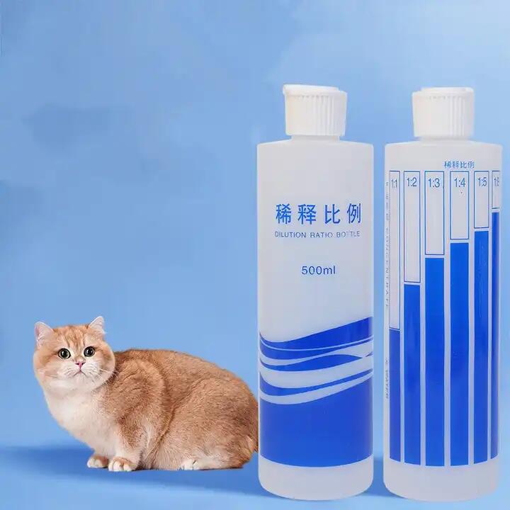 250ml 500ML dog shampoo Dilution bottle 32oz Squeeze pet plastic bottle for shampoo and shower gel HDPE Grooming Mixing Bottle
