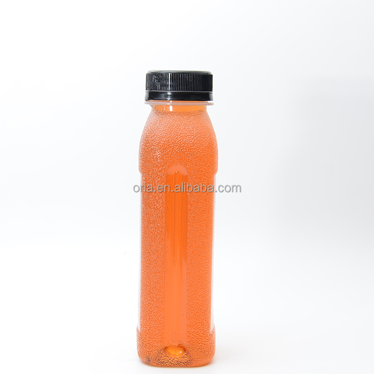 Custom 300ml 350ml 400ml Square Round Plastic Hot Fill Bottle Beverage Juice Bottle Food Grade Pet Juice bottles