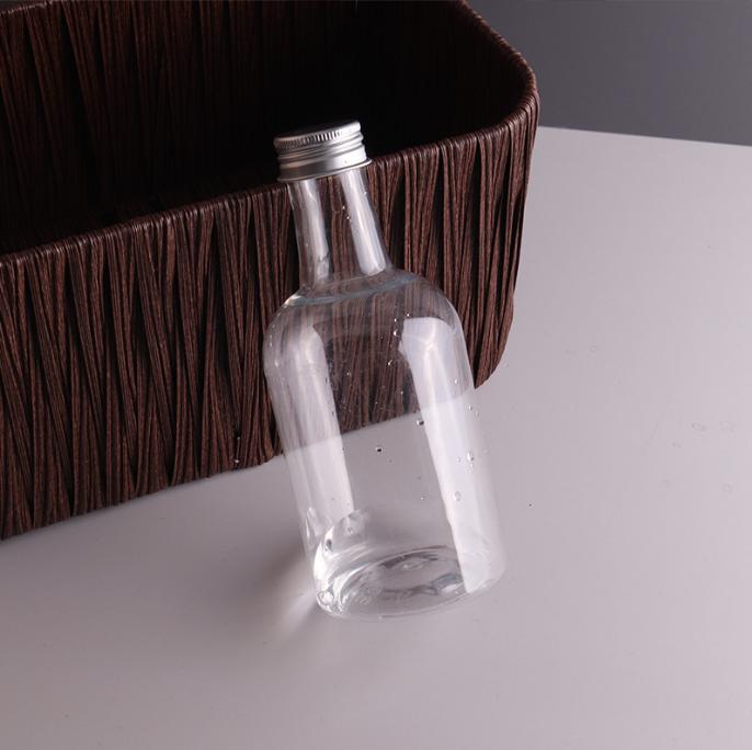 Leakproof 250ml Water Flask 500ml Milk Tea Alcohol Juice drinks plastic bottles with lids caps straw custom logo 8oz 12oz 16oz