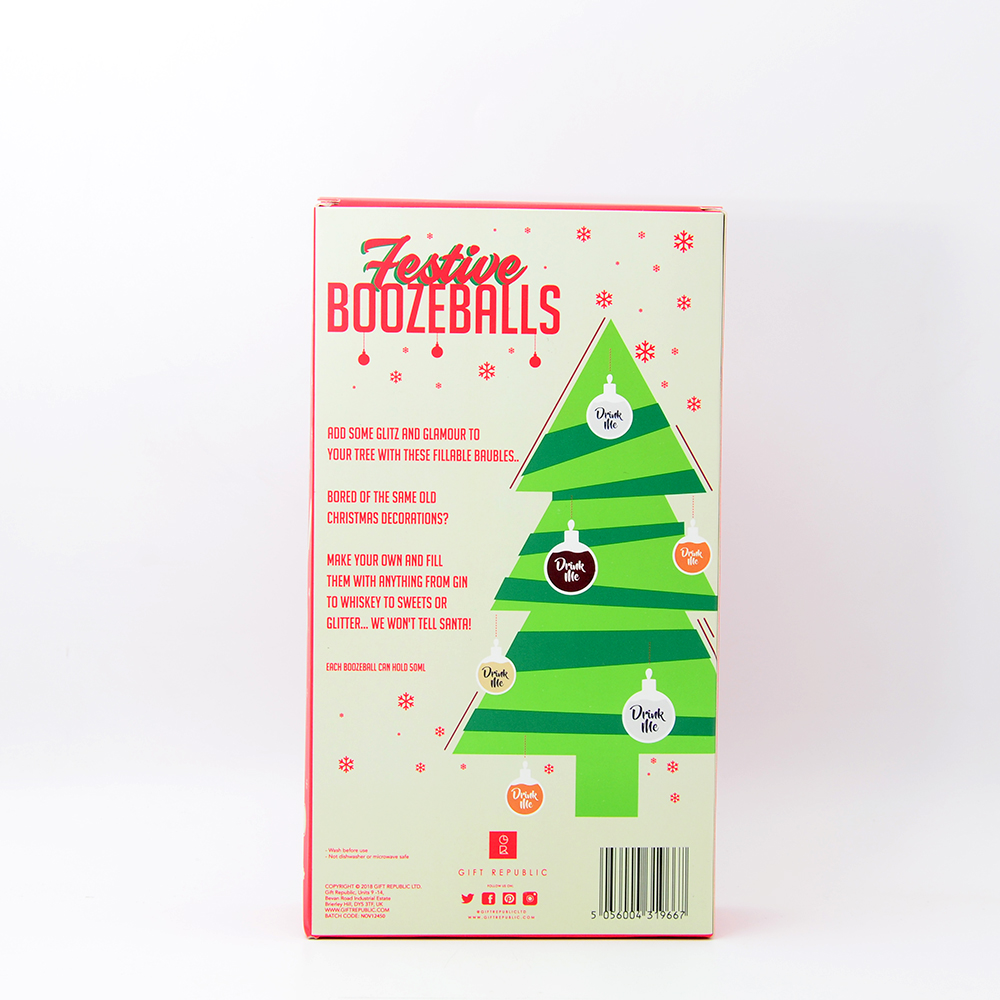 50ml Christmas Booze Ball Xmas Fillable Tree Ornaments Wine Water Bottle Bulb Shape Jar Clear Plastic Pendant Ball Shot Bottles