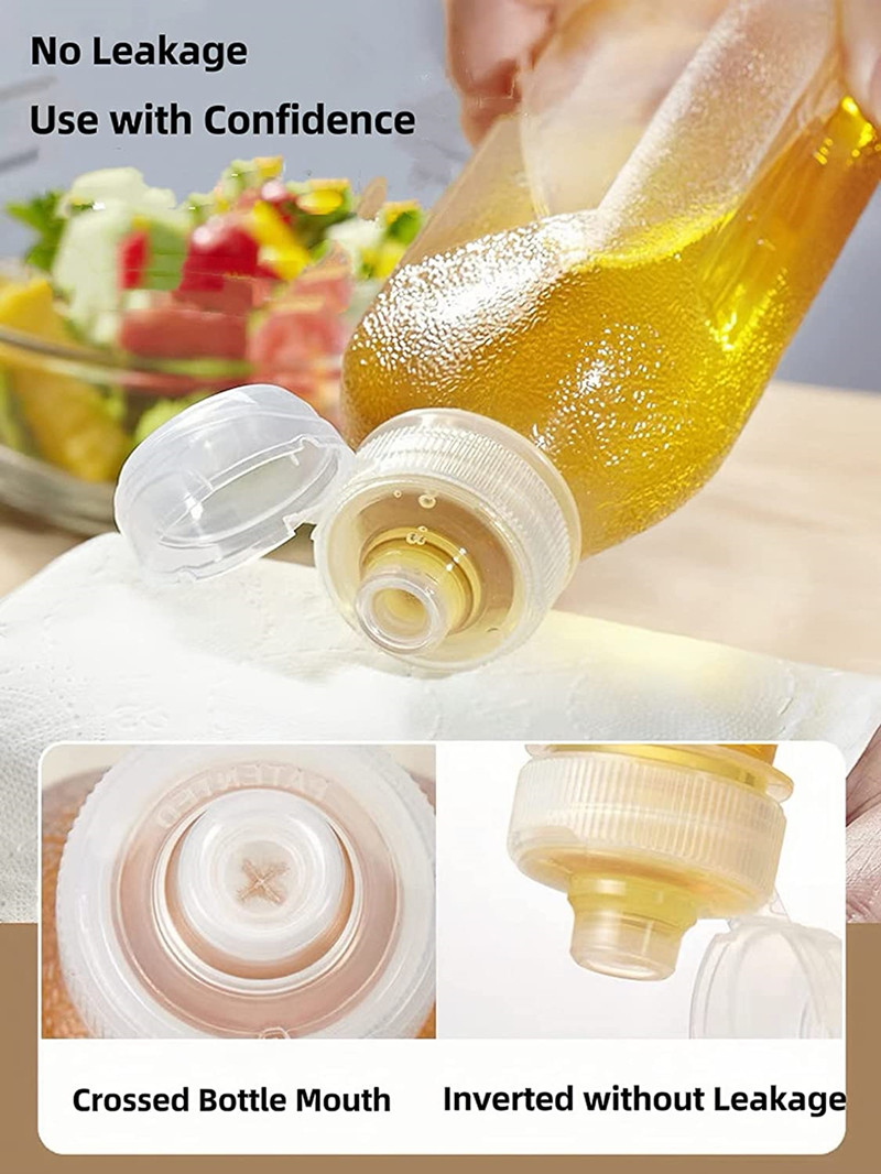 Condiment Squeeze Bottles 16 Oz 300ml with Flip Top Cap Hot Sauce Bottles Squeeze Olive Cooking Oil Dispenser Bottle for Kitchen
