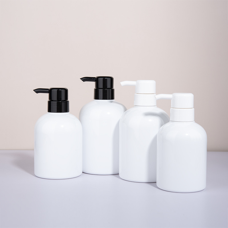 Luxury Blue Amber Color 200ml 250ml 300ml 400ml 500ml lotion Shampoo body wash face cleanser bottle with White Pump Dispenser