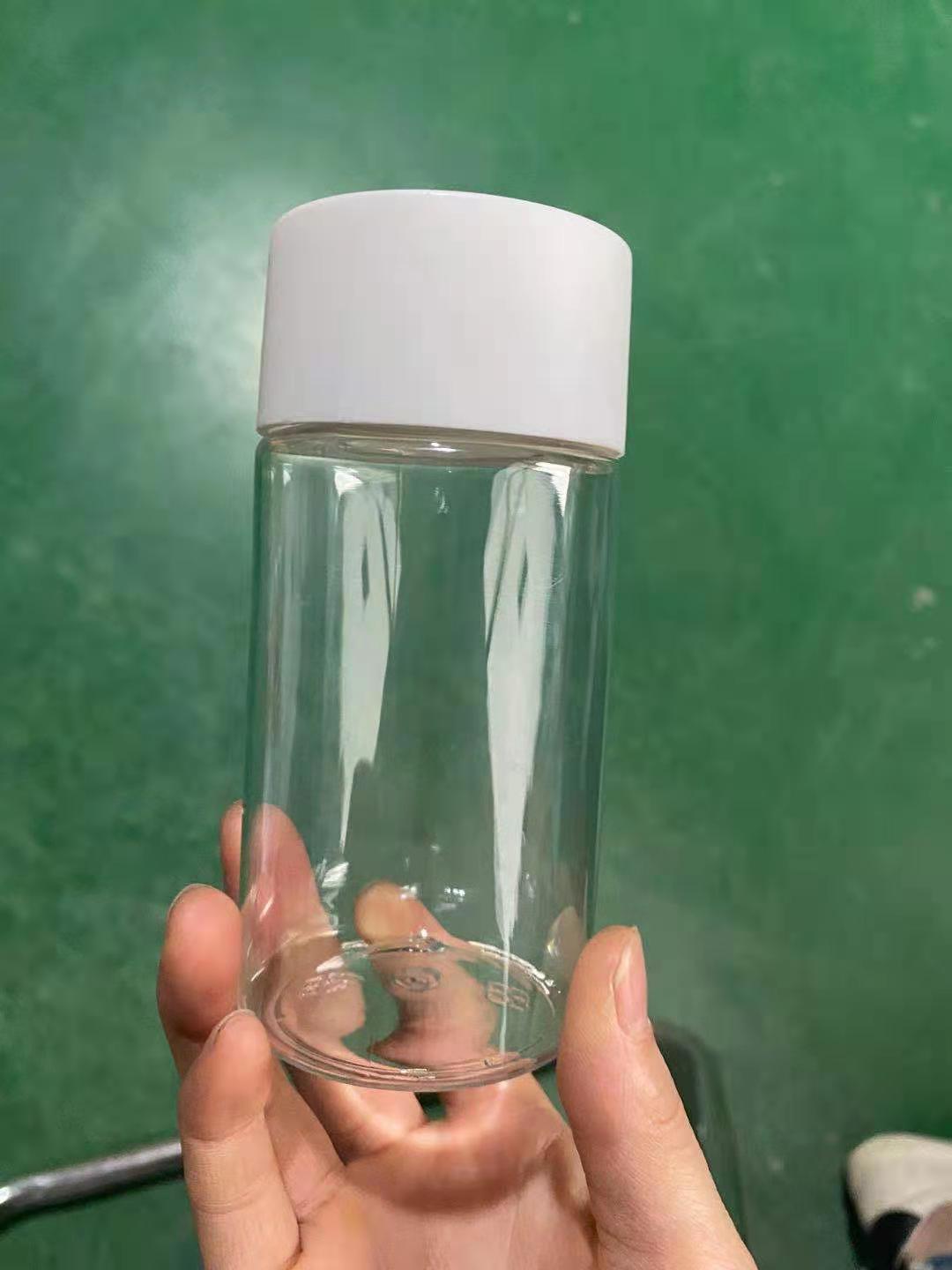 Cold Brew Tea Bottle 400ml Disposable Plastic PET Voss Water Fresh Juice Container Milk Tea Bottle Juicer with Pink Screw Cap
