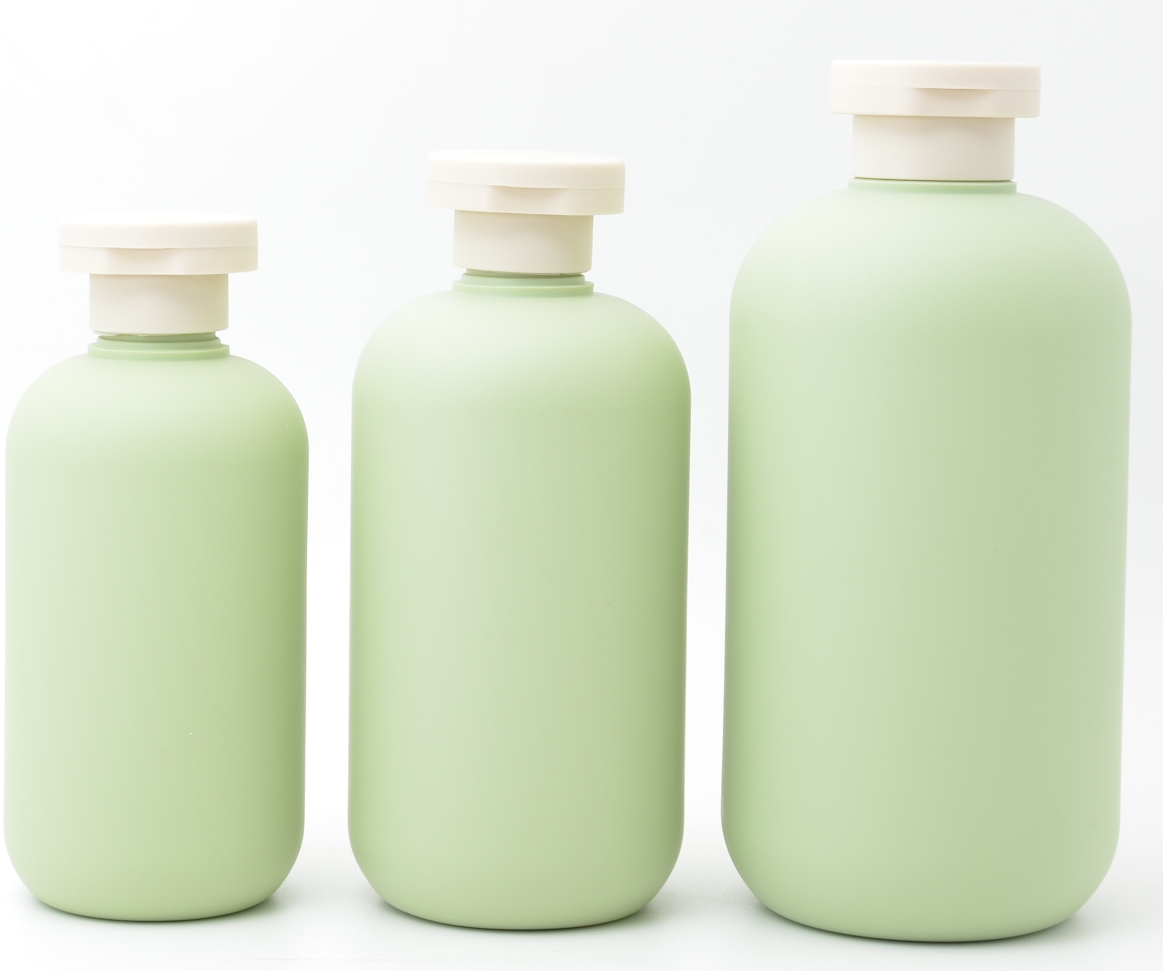 Customize Soft Touch HDPE PET Plastic Shampoo Bottle with Flip Cap 300ml 400ml 500ml Scrub Lotion Body Wash Squeeze Bottle