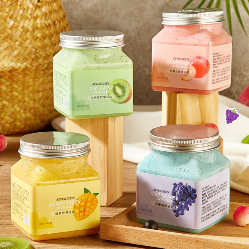 300g/300ml 500g/500ml 10oz 16oz Square Cosmetic PET Cream Jar Plastic Sugar Butter Body Scrub Containers for Bath Salt Packaging