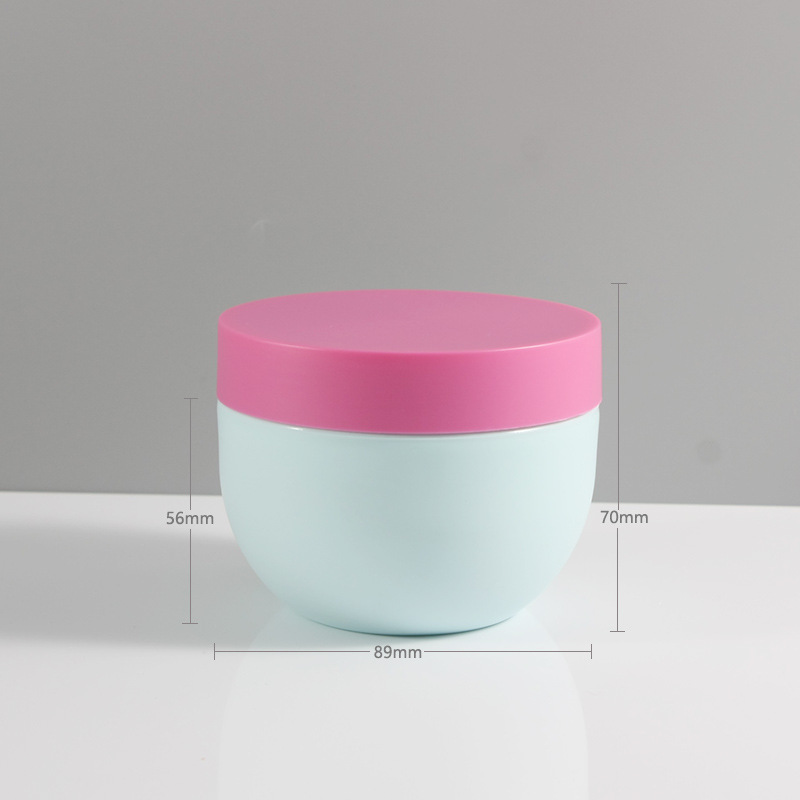 Bowl Shape Jar 300ml 10oz PP Jar Cosmetics Face Cream Body Lotion Hair Mask Loose Powder Jar With Lids Induction Seal Spoon