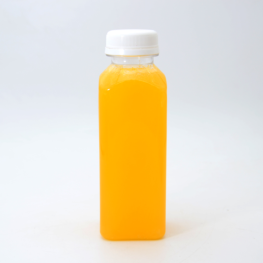 16oz PET Square Plastic Juice Bottles pitcher container with label tamper proof lid caps 500ml beverage drinks bottle