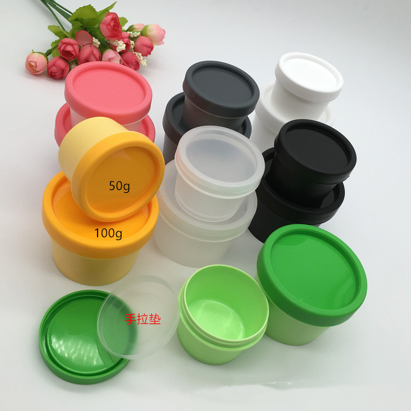 Whole 50g 75g 100g 250g 500g PP sugar scrub jars cosmetic packaging body scrub containers