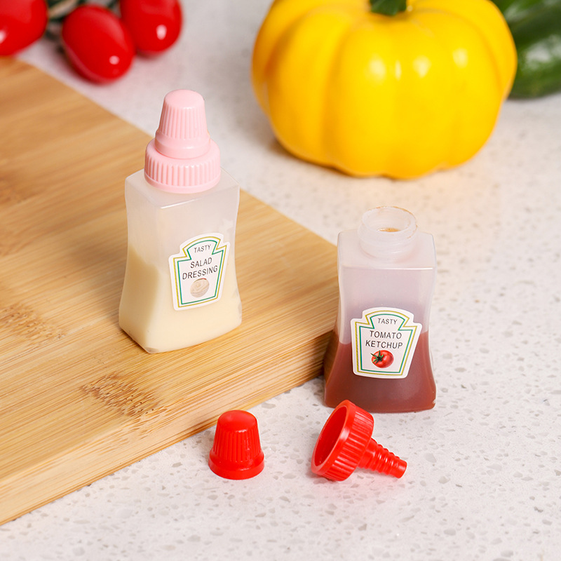 6ml 8ml 20ml 25ml 40ml Transparent disposable Sushi sauce bottle PE food grade plastic bottle take away packaging seasoning pot