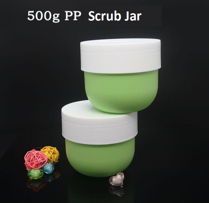 White 150g 200g 300g Cosmetics Cream Salt Scrub Body Balm Round Jar Pink Color PP Jars With Lids Blue PurpleJar