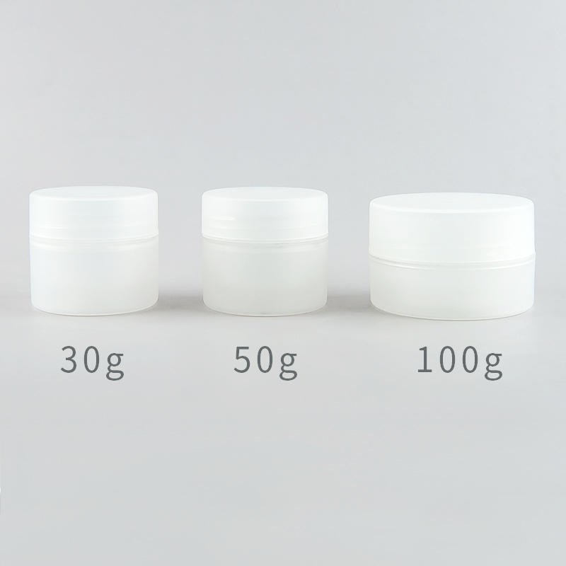 Custom Color 30ml 50ml 100ml round plastic cosmetic container jar double layer PP Jars with lid 30g 50g 100g with PE Gasket