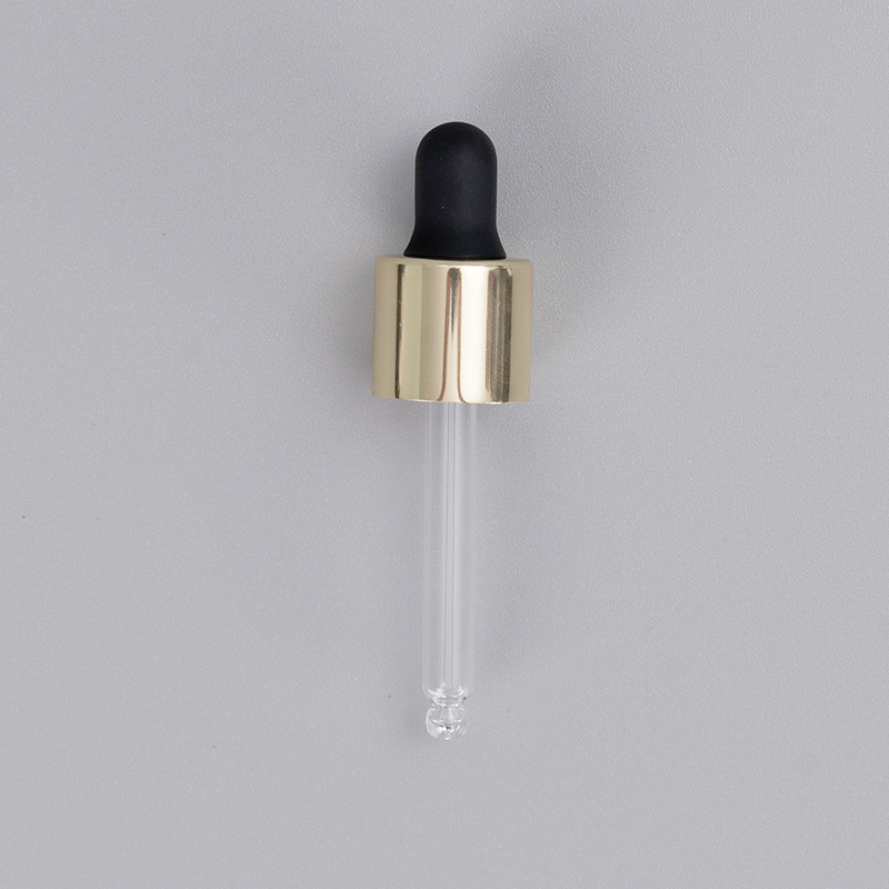 Custom 18/415 18/410 20/410 Glass Dropper Essential Oil Bottle Glass Pipette Aluminum Dropper for Bottles
