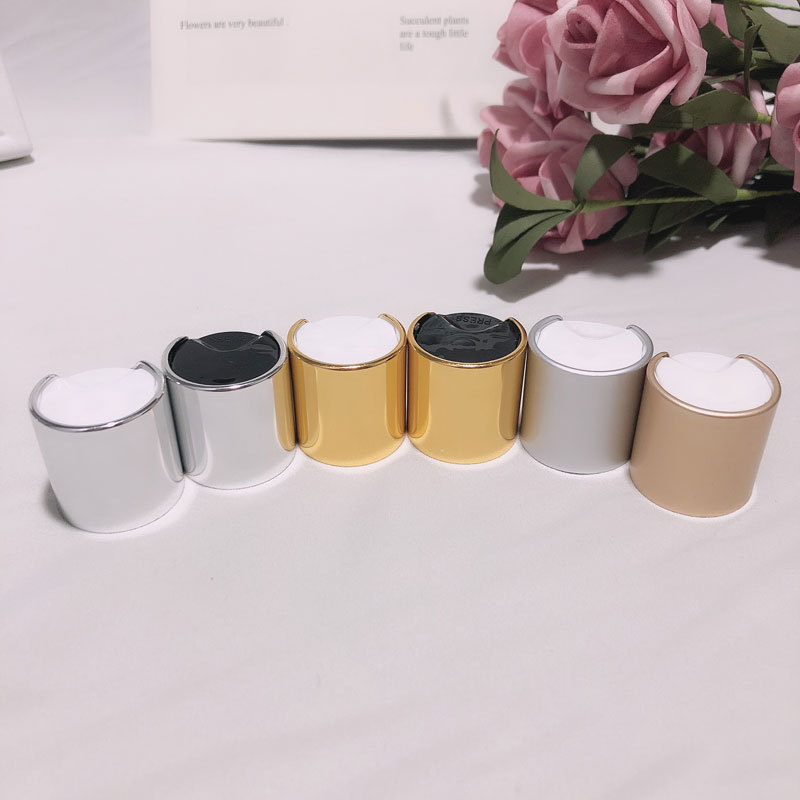 250ml 300ml 500ml Empty Round Plastic Shampoo Bottle Gold Press Cap Washing Cleaning Packaging Bottles Aluminum Disc Top Cover
