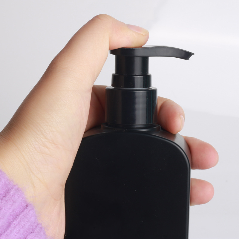 250ml 500ml 700ml PETG PET PE Matte Black Square Round Plastic Shampoo Bottle Customize Clear Lotion Cosmetic Bottles