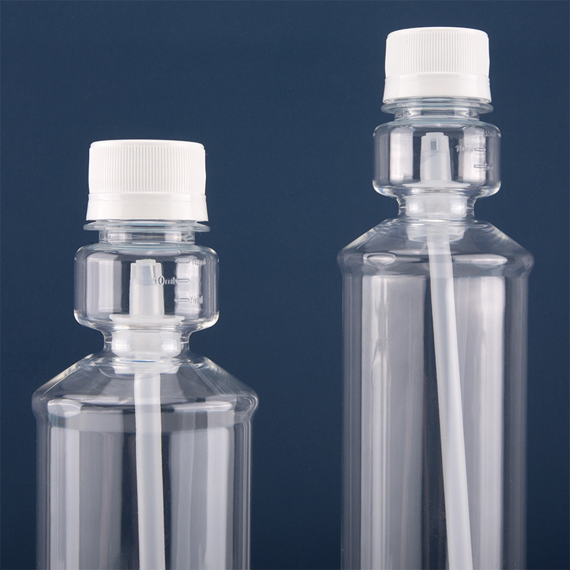 New design Transparent 250ml mouth wash recycled plastic mouthwash PET bottle with white screw cap