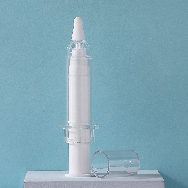 Cosmetics Liquid Foundation Essence Syringe 5ml 10ml 20ml airless lotion serum eye cream pump bottle with Silicone massage head