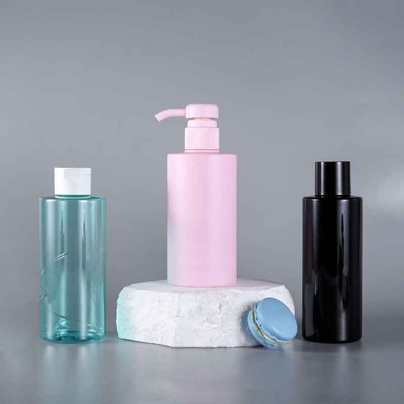 200ml 300ml 500ml Glossy Surface Clear Green Plastic Lotion Bottle Shampoo Wash Lotion Package Bottle With Locked Pump
