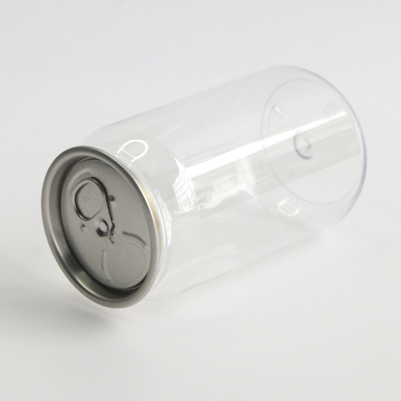 Transparent Plastic Cans With Lids 250ml 330ml 500ml cold brew juice Bottle coffee soda cans beverage Carbonated drinks cup