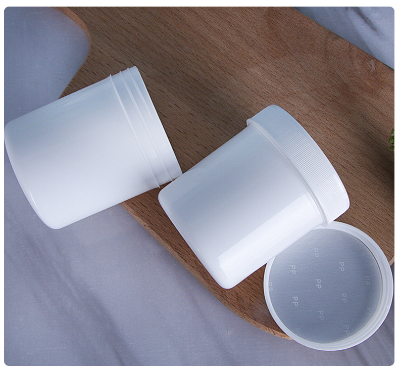 White round PP plastic cream jar, food grade plastic container lid 100ml 200ml 250ml 300ml 500ml 1000ml 8oz 12oz 16oz 1L/Litres