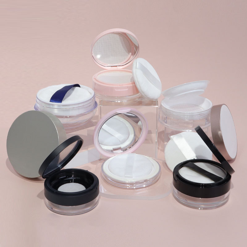 loose powder jar 100ml 120ml 150ml 200ml 250ml 300ml 500ml 8oz Black cosmetic jar for cream cosmetic packaging containers