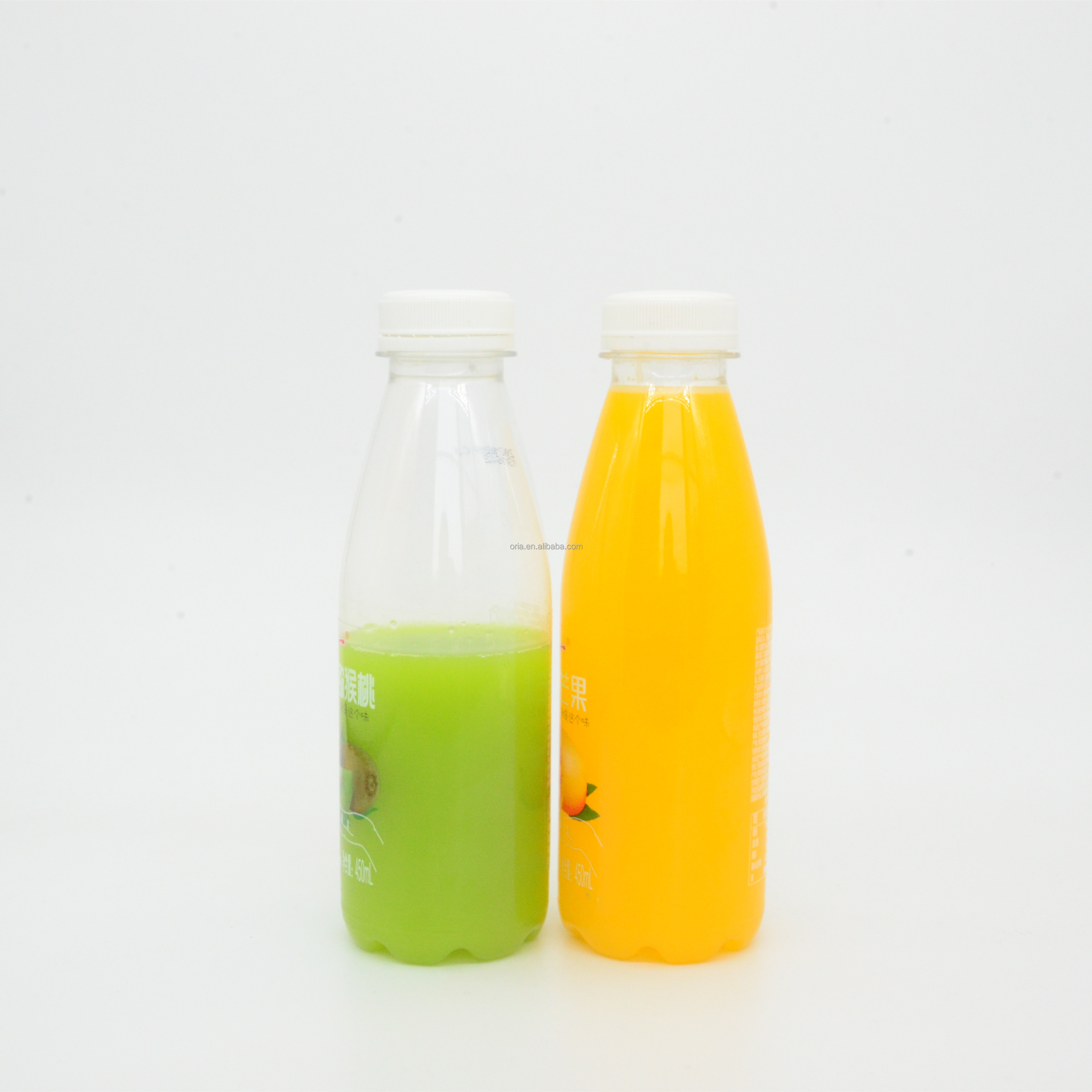 Custom Clear plastic PET beverage bottle  with tamper evident lid food grade PET tea juice bottle milk coffee bottle