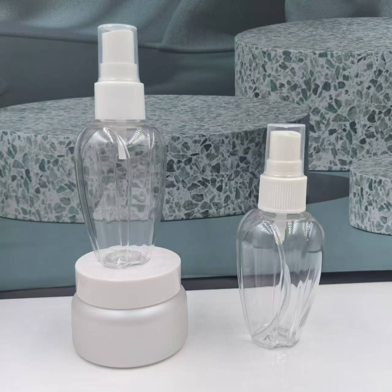 50ml clear Plastic Spray Mist Fine Bottles Hand Wash Sanitizer Gel Lotion Bottles Plastic Mist Perfume Spray Bottle Pump