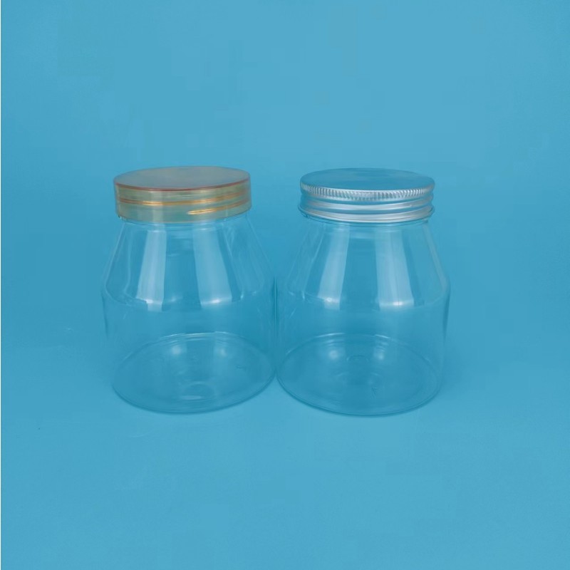 200ml 350ml 450ml BPA Free Food Snack Clear Bottle Customize Round Pudding Bottle  plastic Jar Yogurt Jar with Inner Cap