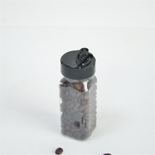 3.5 Oz Square Plastic Spice Jars/ Seasoning Containers Empty Storage Spice Powders/Peppers Containers  With Black Screw Lid