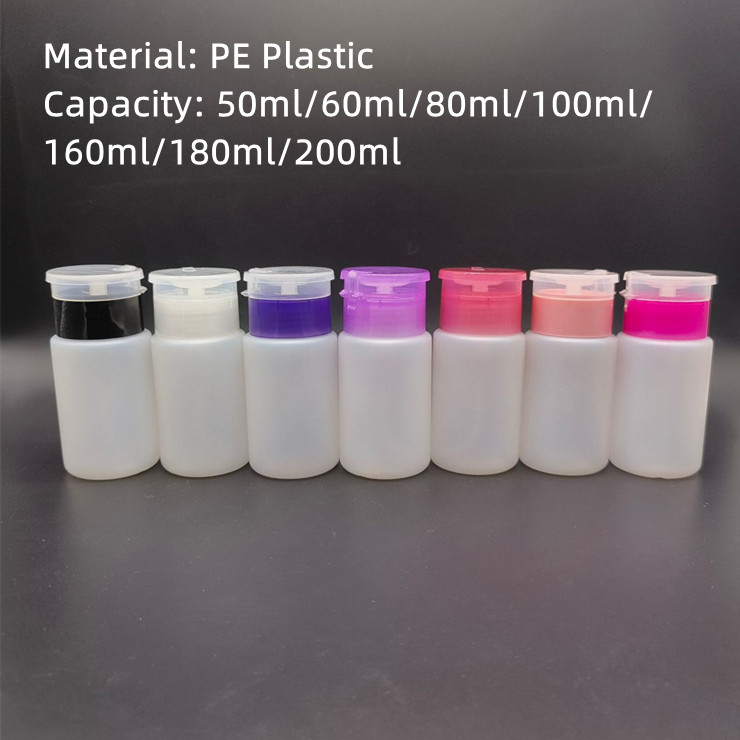 100ml Purple PET Face Toner Bottle Makeup Remover Toner Plastic Bottle Oil Cosmetic Container Push Down Pump Dispenser Bottle