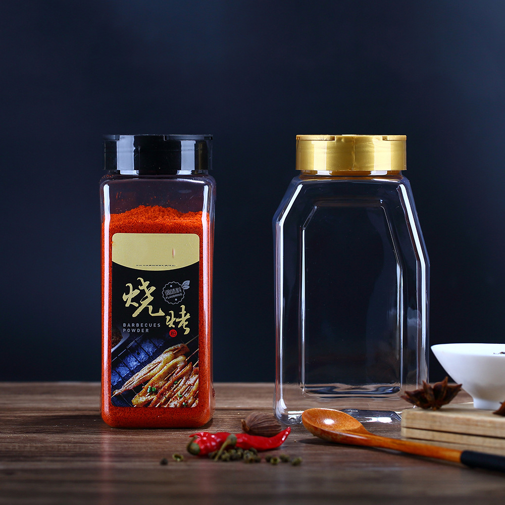 30 50ml PET plastic seasoning accessories spice & herb tools bottle clear salt and pepper shaker spice jar