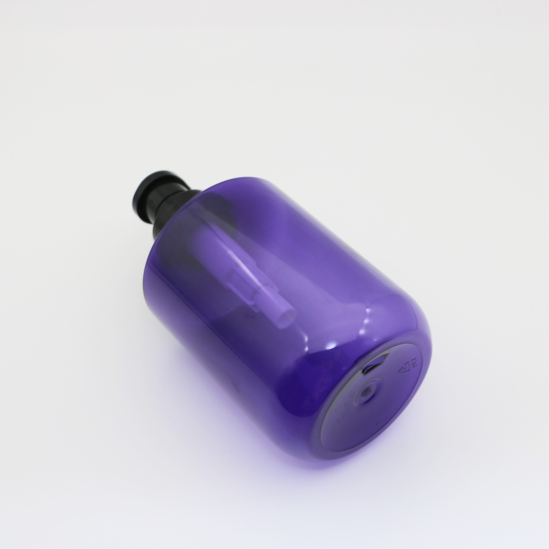 Home Hotel 500ml 750ml shampoo bottles wholesale PET Plastic Empty Lotion Bottle Purple Body Wash Shower Gel Bottle with Pump