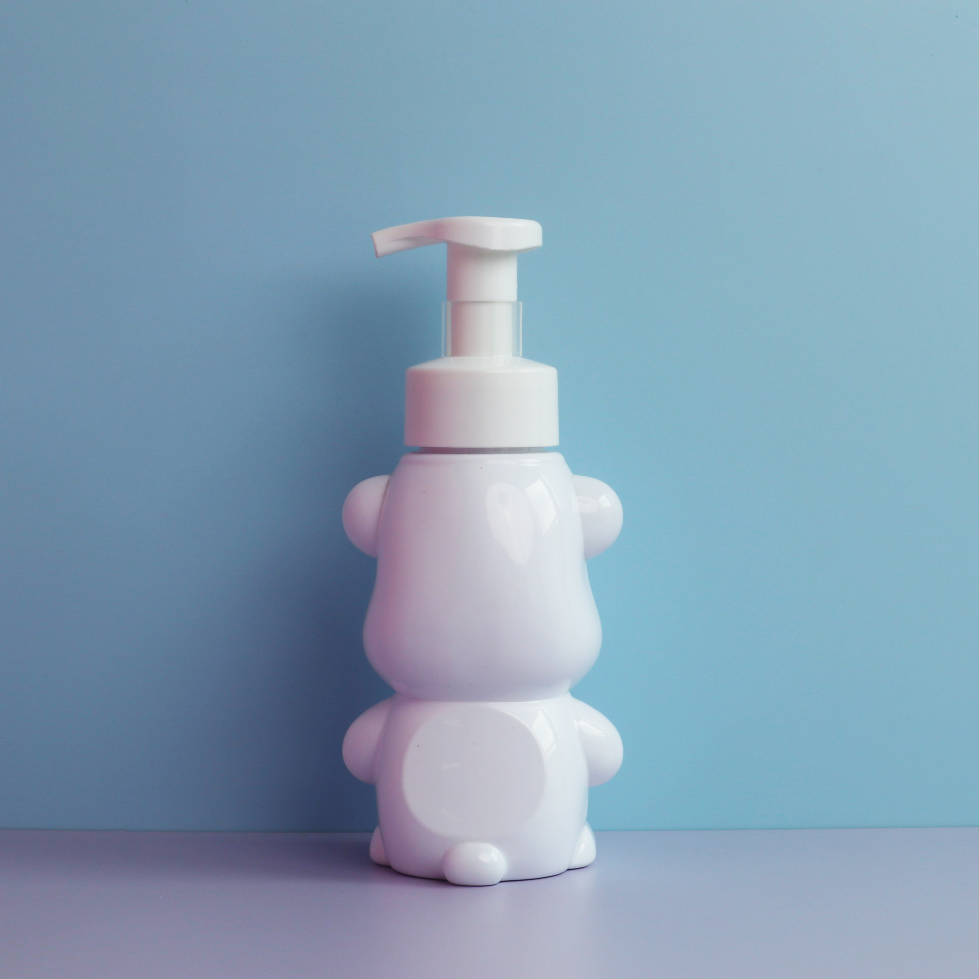 400ml PET Plastic Bear Shape White Mousse Foam Bottle Kids Hand Sanitizer Body Wash Skin Care Cleanser Foam Pump Bottle