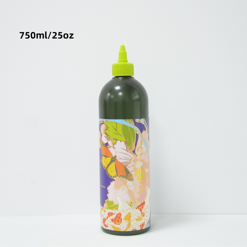 Food Grade 12oz 500ml 1000ml Matte Green Olive Oil Bottles for Sale Hot Sauce Squeeze 750ml PET Olive Oil Packaging Dispenser
