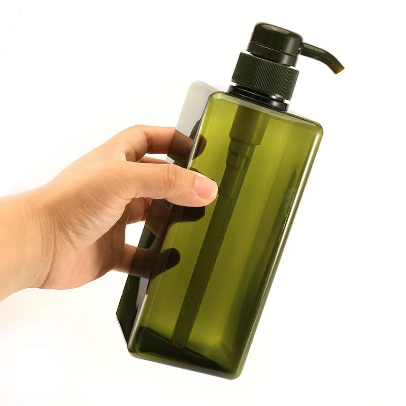 300ml 500ml Square PETG lotion shampoo bottle 250ml 450ml 650ml petg bottle cosmetic shower gel body wash packaging pump bottle