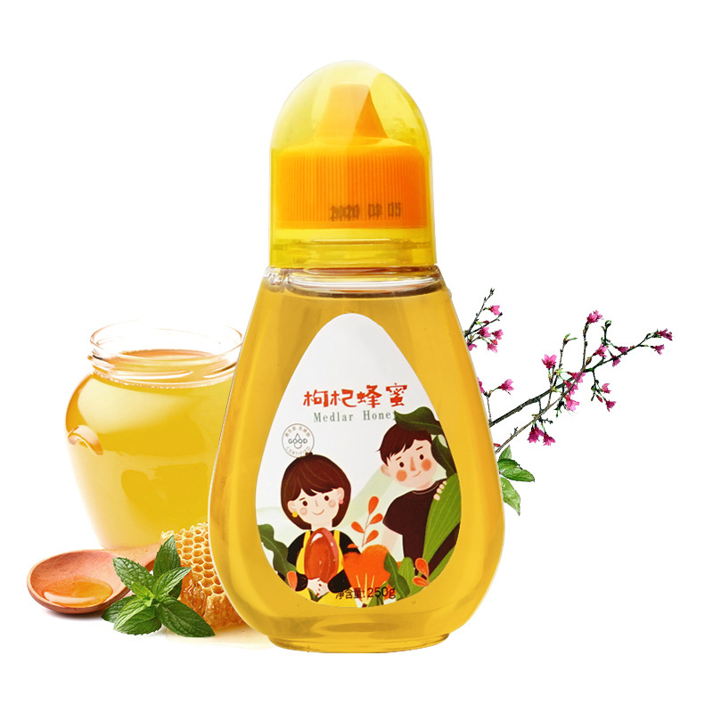 12oz 16oz 20oz BPA Free Food Grade Honey Plastic Packaging Sauce  Salad Squeeze bottle Plastic Squeeze Bottle with Flip Top Cap