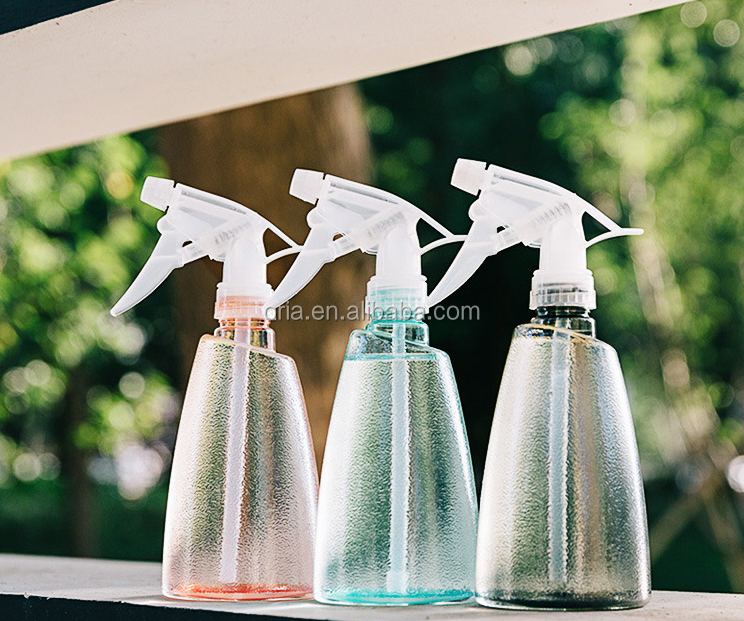 100ml 200ml 300ml Green Frosted Bottle plastic sprayer mist spray bottles amber round black plastic screw cap room spray b