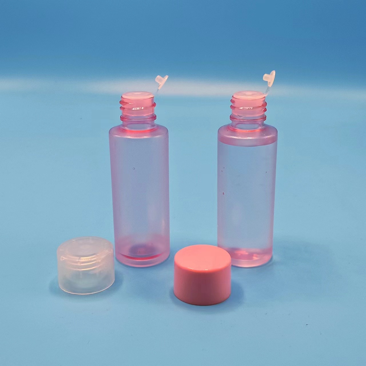 Shampoo Lotion Bottle Customize Plastic Pink Bottle 60ml 100ml 120ml 300ml Cosmetic Toner Packaging Skincare Liquid  Bottles