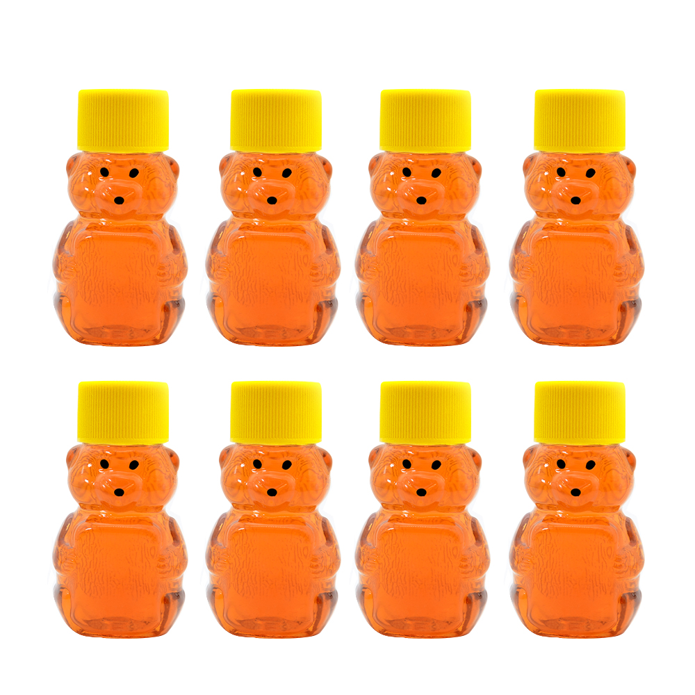 HOT SALE Plastic Bear Shape Empty Transparent Upside Down  PET Food Grade Beverage Packaging  honey bottles