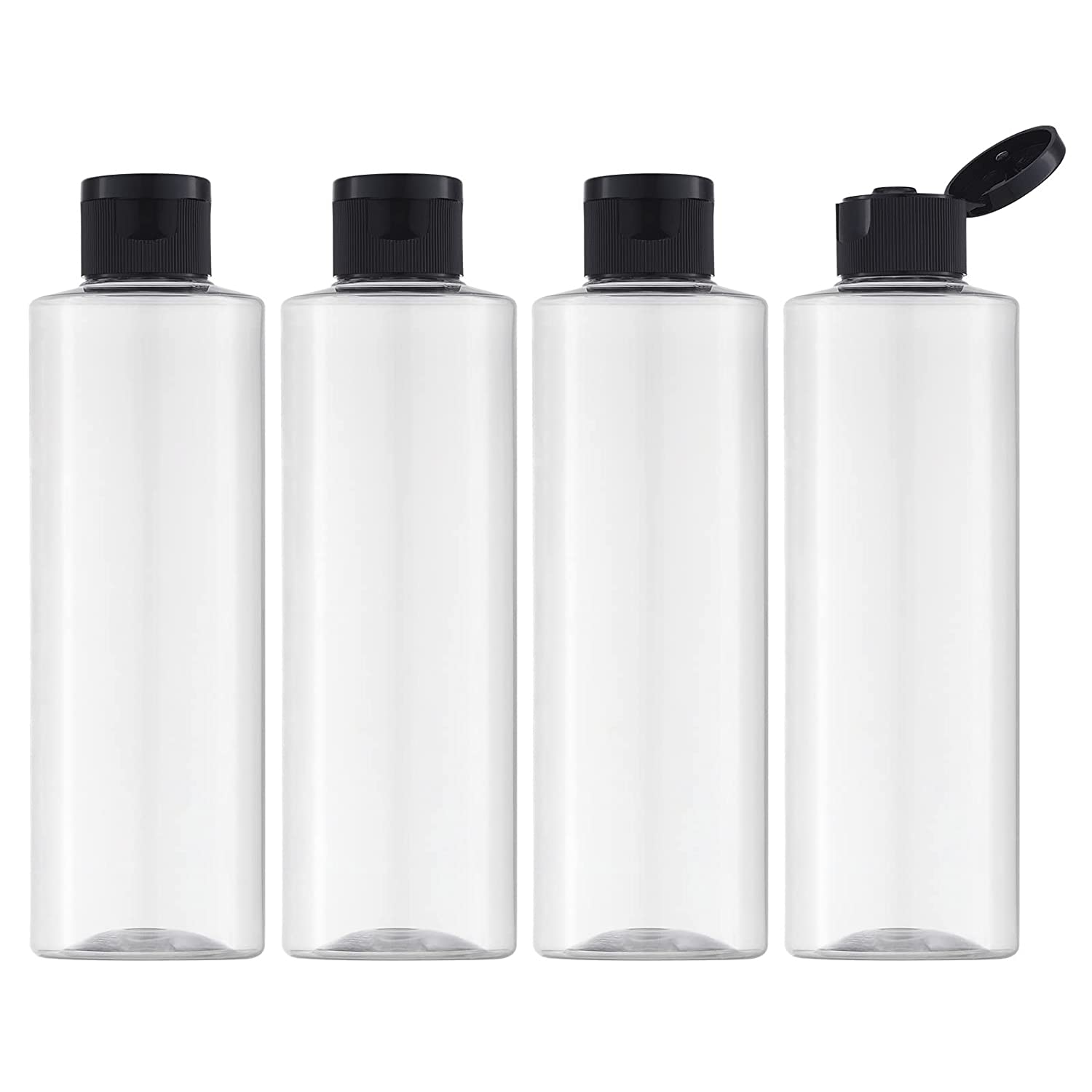 Transparent Flip Top Twist Top Screw Cap Disc Cap Shampoo Lotion Shower Gel Oil Bottle PET Plastic 50ml 60ml 100ml 120ml 150ml