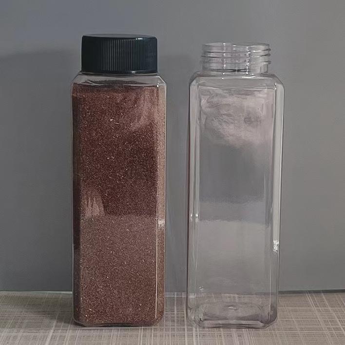 400ml Square Bottle Plastic Iced Tea Fruit Juice Boba Milk tea Coffee Powder Storage Bottle Container With Tamper-proof Cap