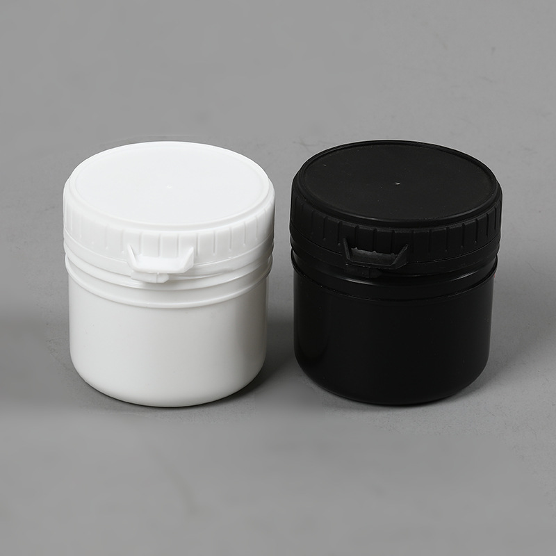 food grade wide mouth plastic PET/PP/PE jar animal food storage tank 150ml 200ml 300ml 500ml with sealing cover  customize logo