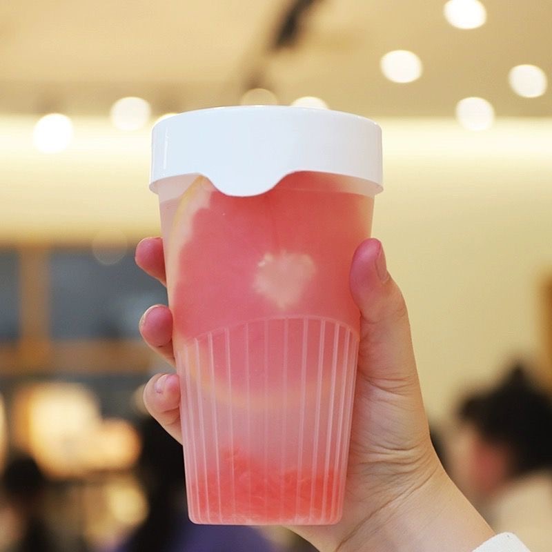 Round 500ml Disposable Injection Cups with Lids and Straws Hot Fill PP Plastic Juice Coffee Syrup Bottle Bubble MilkTea Boba Cup